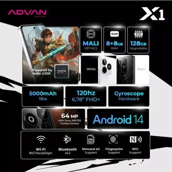 ADVAN X1 8GB/128GB